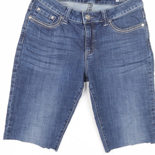 Lee Women's Blue Cut-Off Denim Shorts - Size 10