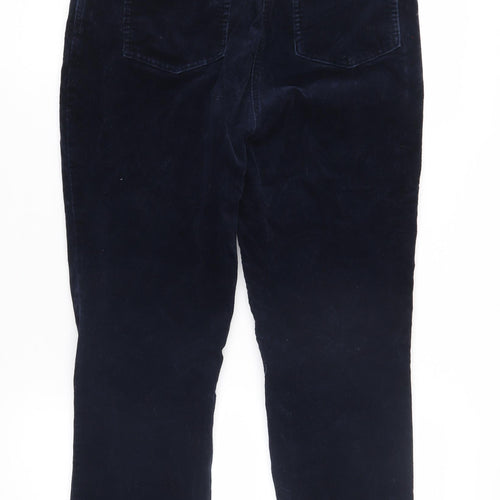 WoolOvers Women's Blue Trousers Size 12 Cotton Blend