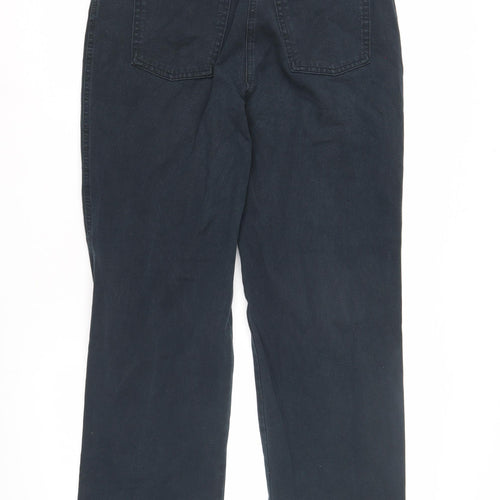 Olsen Women's Blue Straight Trousers Size 14