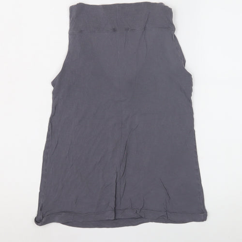 Gap Women's Grey V-Neck Tank Top, Size S, Lyocell
