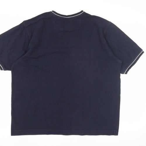 Pierre Cardin Men's Blue V-Neck T-Shirt L