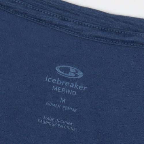 Icebreaker Women's Blue Merino Wool T-Shirt M