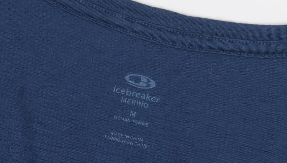 Icebreaker Women's Blue Merino Wool T-Shirt M