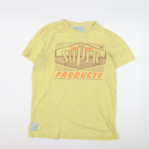 Superdry Men’s Yellow Crew Neck Graphic T-Shirt
