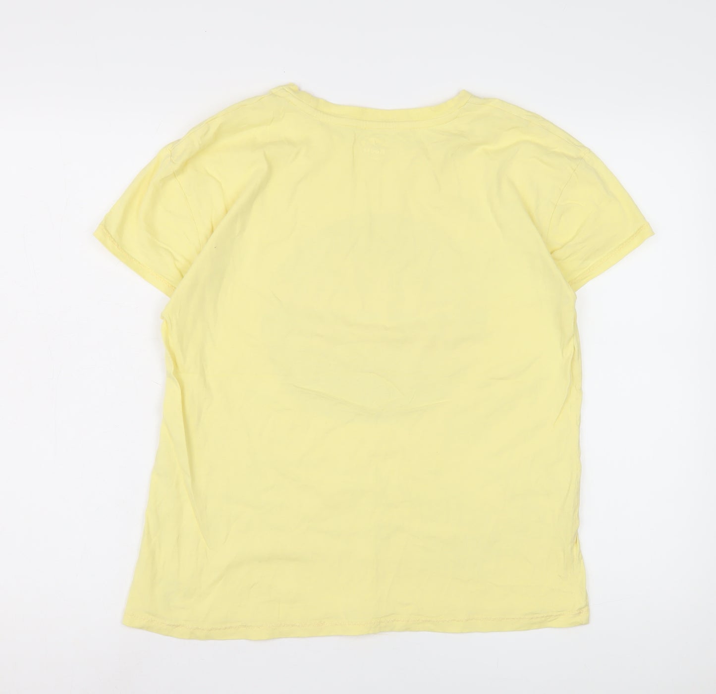 Roots Women's Yellow Medium Basic Cotton T-Shirt