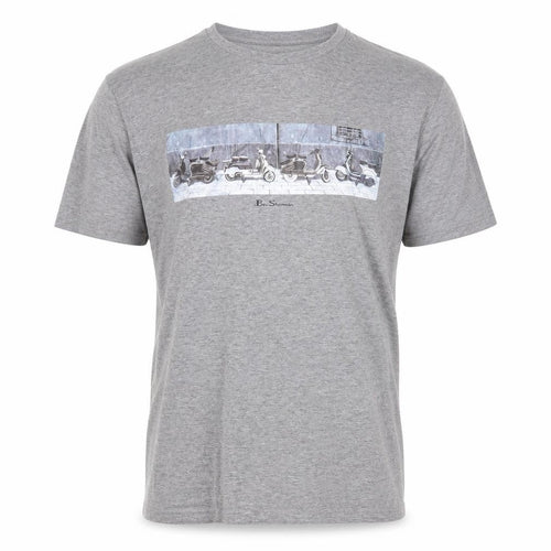 Ben Sherman Men's Grey Cotton T-Shirt Size Large