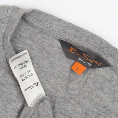 Ben Sherman Men's Grey Cotton T-Shirt Size Large