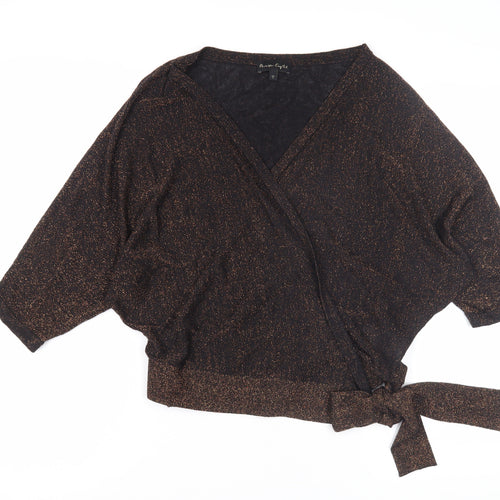 Phase Eight Women's Black Wrap Blouse - Size S, Party Style