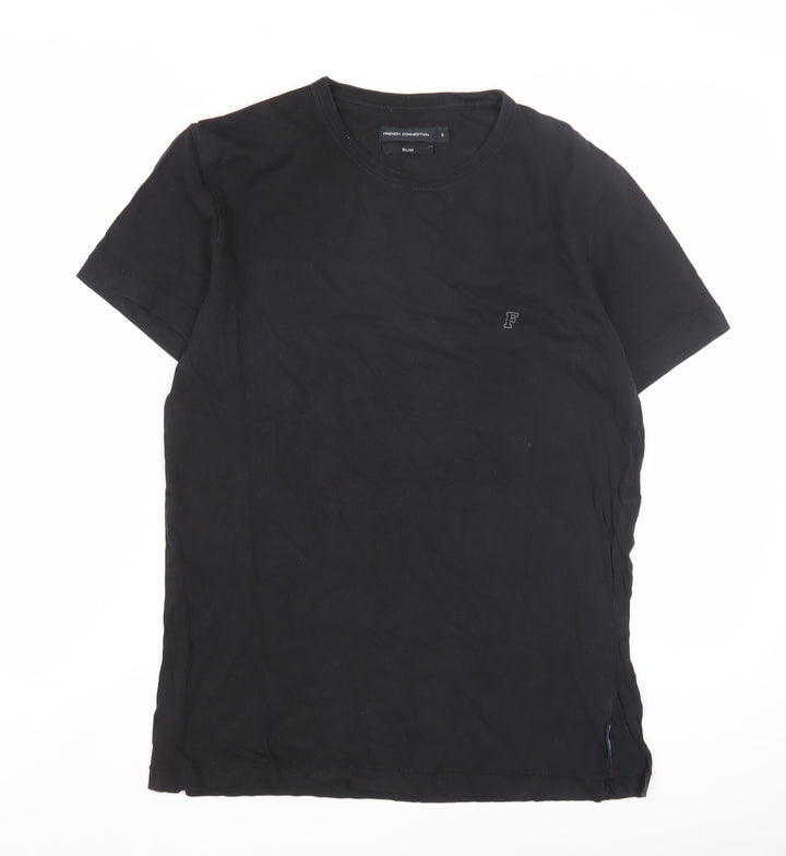 French Connection Men's Black Slim Fit T-Shirt S