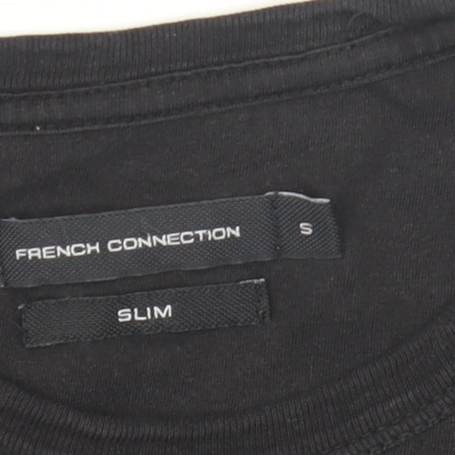 French Connection Men's Black Slim Fit T-Shirt S