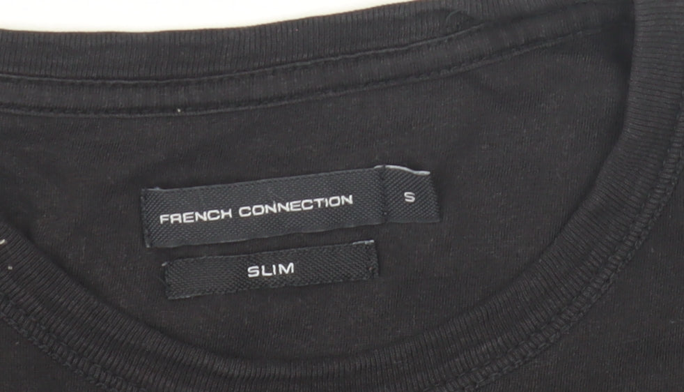French Connection Men's Black Slim Fit T-Shirt S