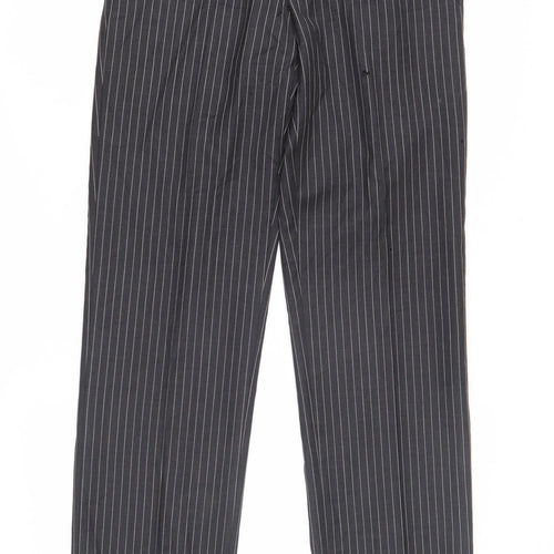 Next Women's Black Striped Wool Trousers 28