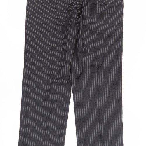 Next Women's Black Striped Wool Trousers 28