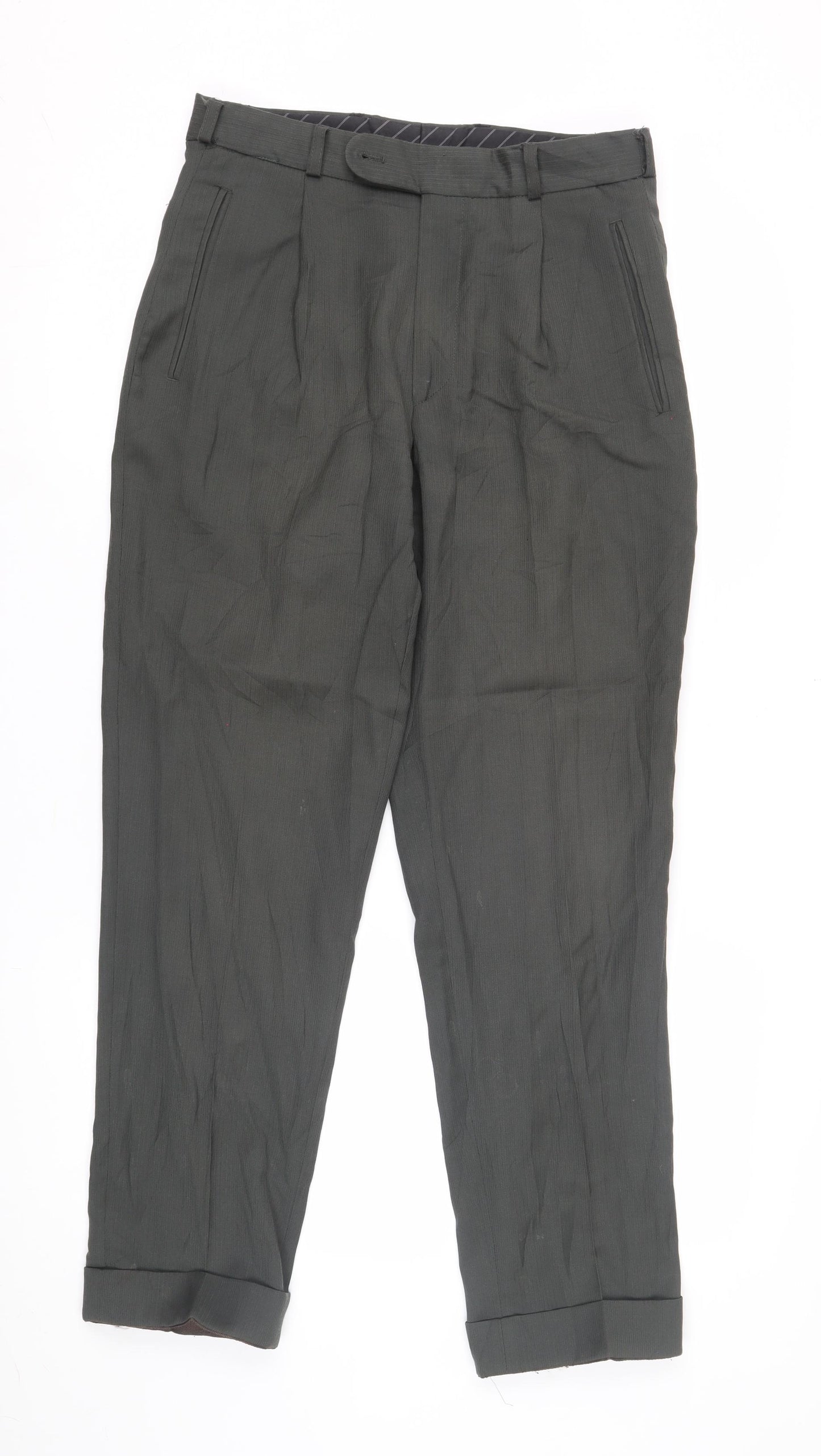 Benevento Men's Grey Dress Pants Straight Leg