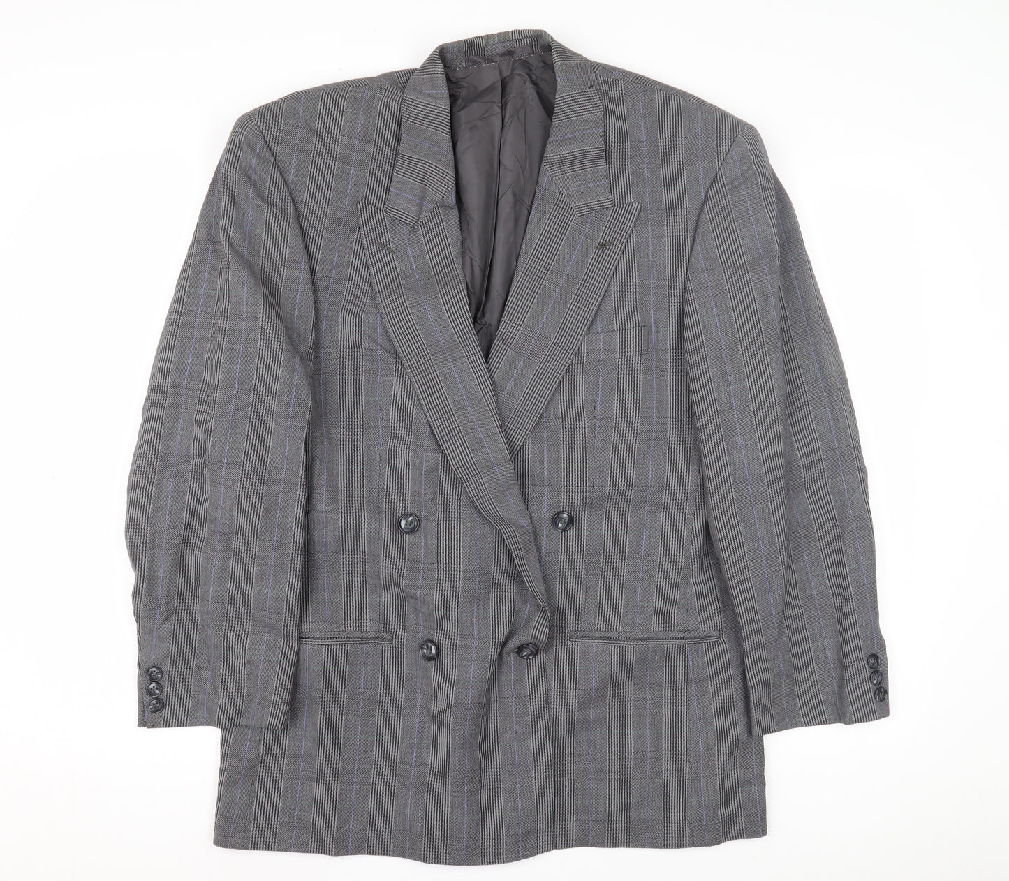 Christophe Men's Grey Double-Breasted Blazer 38R