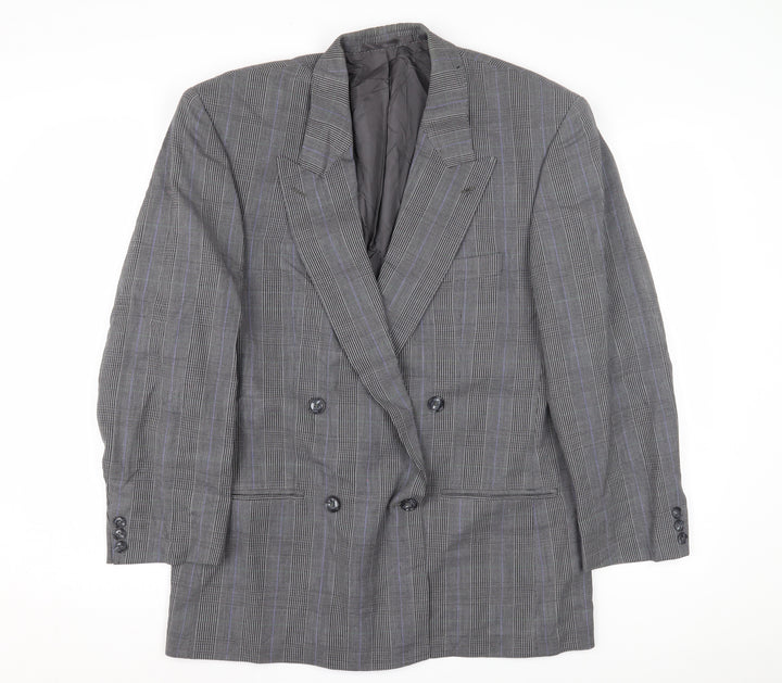 Christophe Men's Grey Double-Breasted Blazer 38R