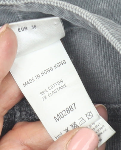Next Women's Grey Corduroy Petite Trousers Size 10