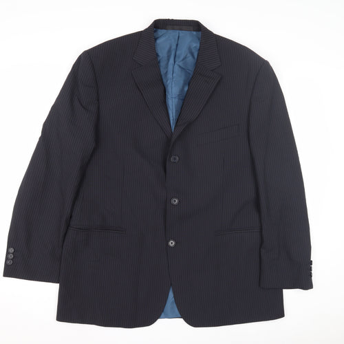 Marks and Spencer Men's Navy Blazer, 42 S, Striped
