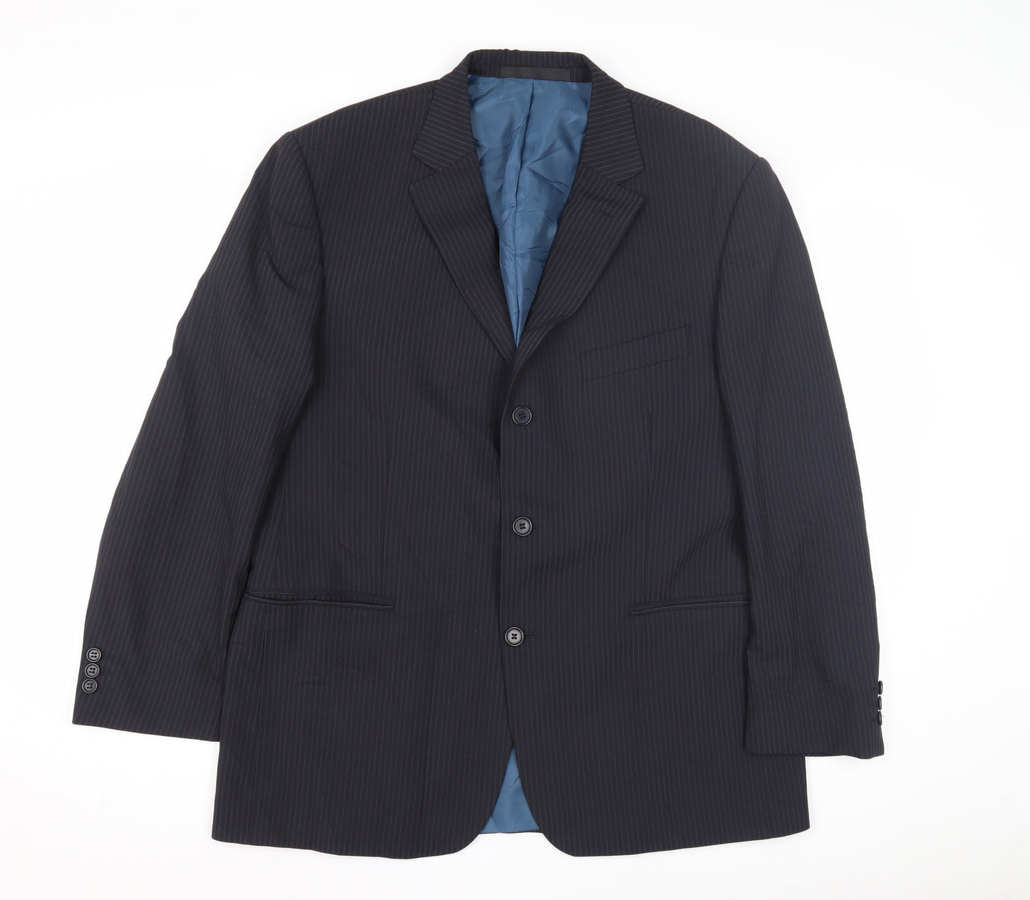 Marks and Spencer Men's Navy Blazer, 42 S, Striped