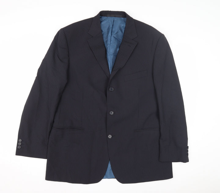 Marks and Spencer Men's Navy Blazer, 42 S, Striped