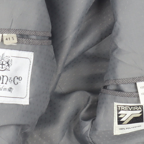 Dunn & Co Men's Grey Blazer, Size 41 S, Vintage