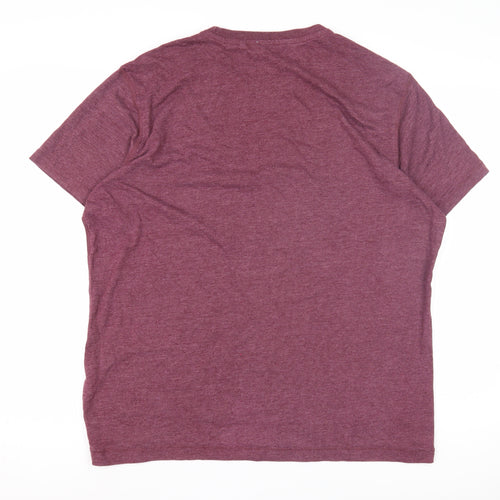 George Men's Purple Christmas T-Shirt, L, Graphic Print