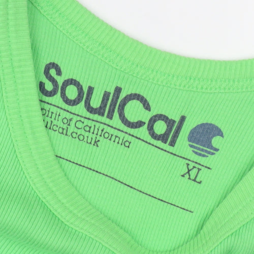 SoulCal Green Sleeveless Men's T-Shirt XL