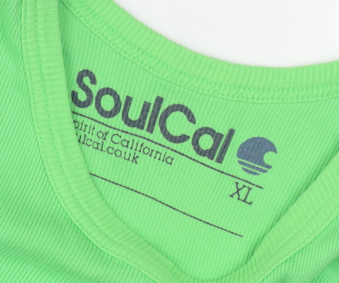 SoulCal Green Sleeveless Men's T-Shirt XL