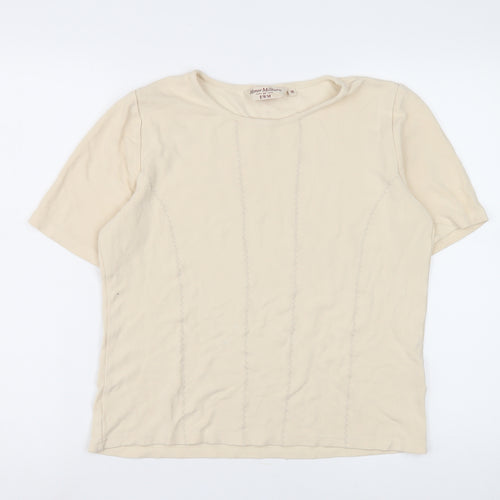 Honor Millburn Women's Beige Top, M, Short Sleeve