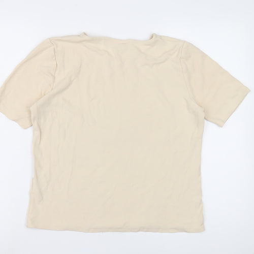 Honor Millburn Women's Beige Top, M, Short Sleeve