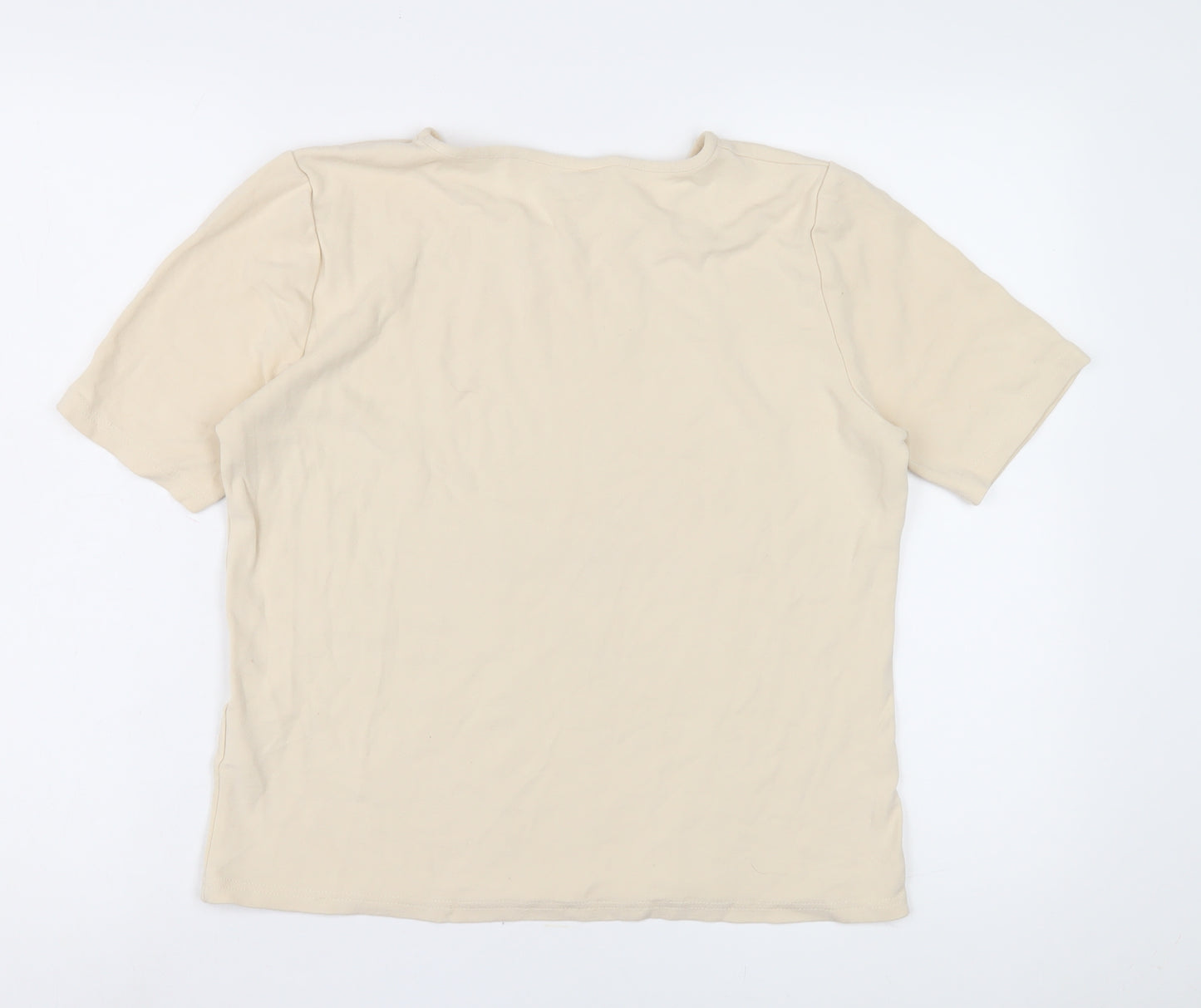Honor Millburn Women's Beige Top, M, Short Sleeve