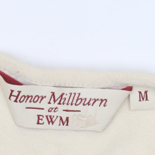 Honor Millburn Women's Beige Top, M, Short Sleeve