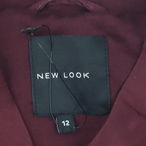 New Look Women's Red Bomber Jacket Size 12