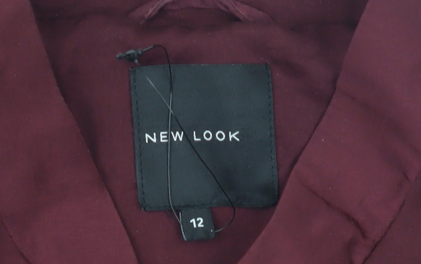 New Look Women's Red Bomber Jacket Size 12