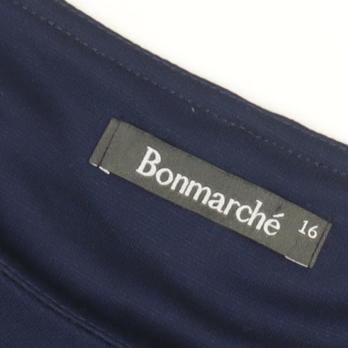 Bonmarché Women's Blue Dress Size 16 Half Sleeve