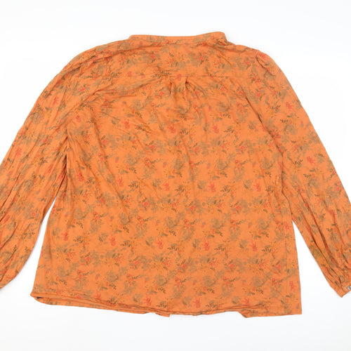 Next Women's Orange Floral Blouse Size 12