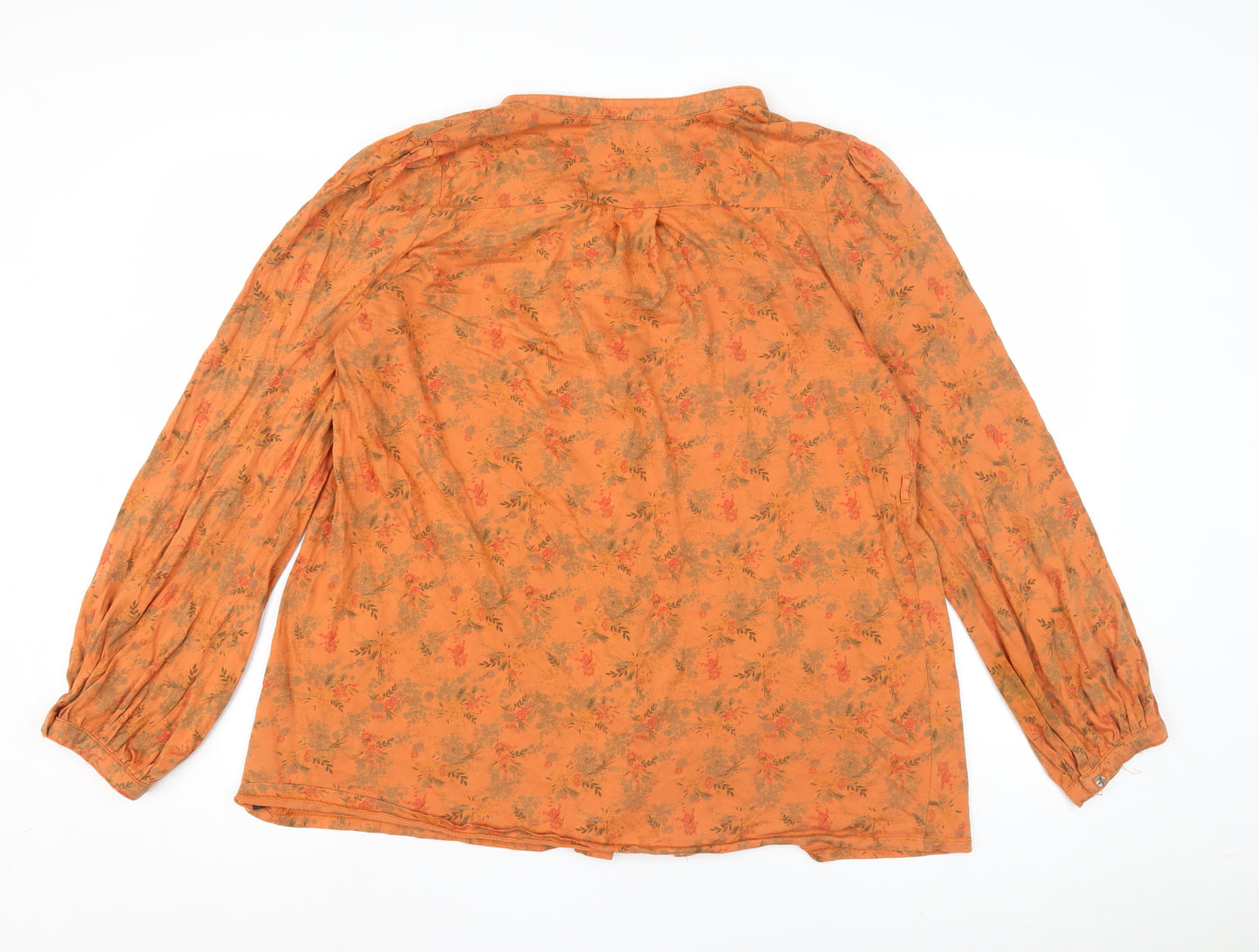 Next Women's Orange Floral Blouse Size 12