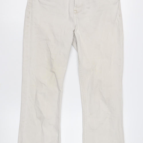 MNG Women's Ivory Straight Jeans Size 12