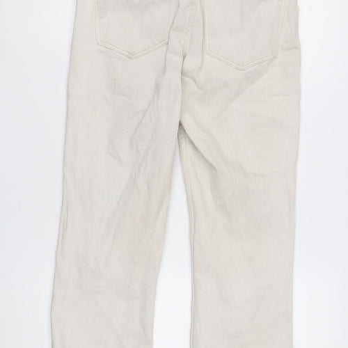 MNG Women's Ivory Straight Jeans Size 12