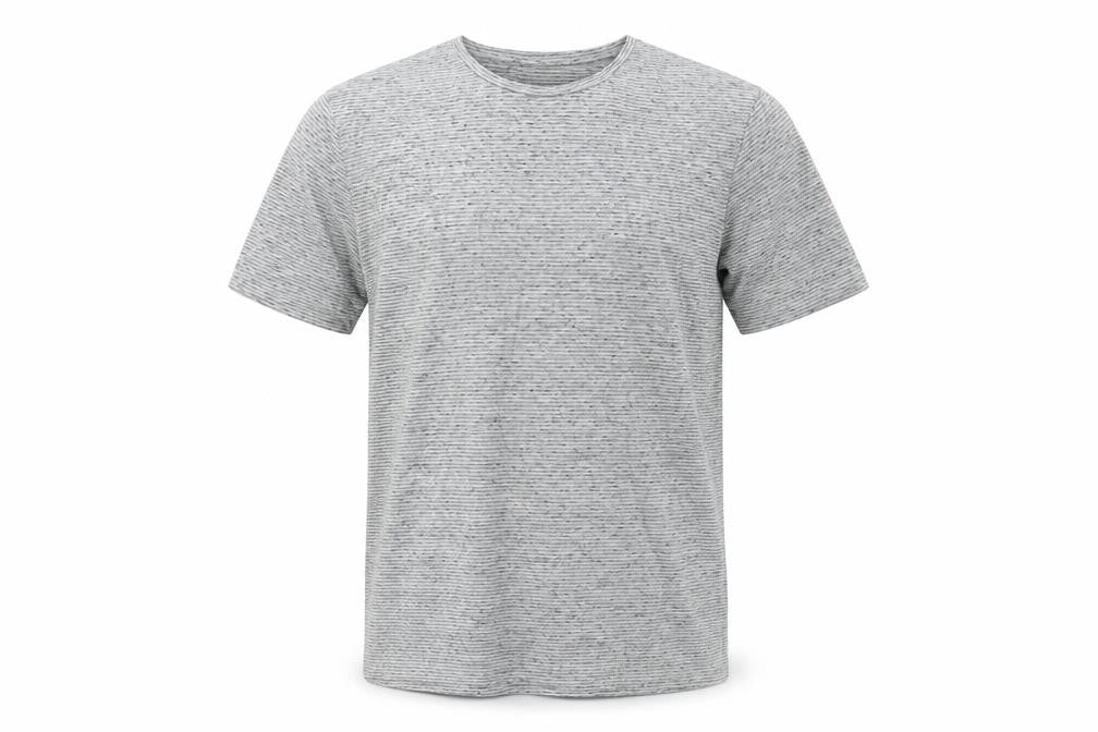 Reiss Mens Grey Striped Crew Neck T-Shirt M