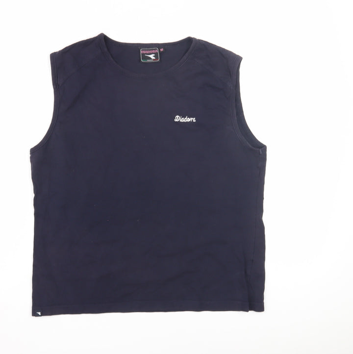 Diadora Women's Blue Tank Top - Size 16, Casual Sleeveless
