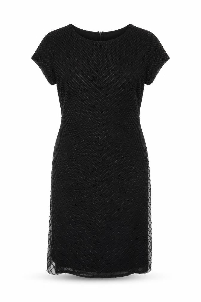 Front view of Dusk Women's Black Dress, size 12, Party/Cocktail