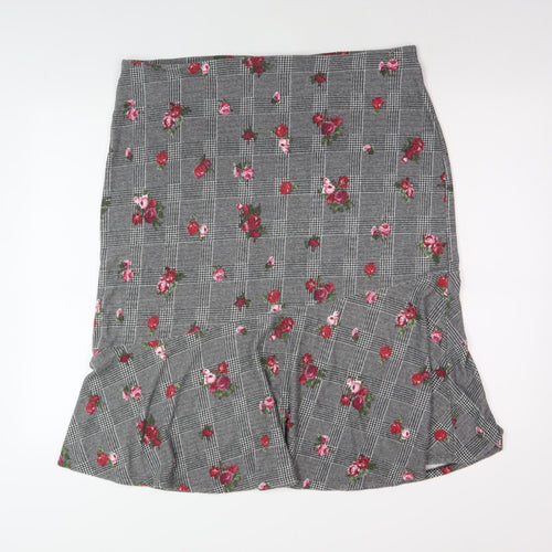Bonmarché Women's Multicoloured Floral Flare Skirt Size 18