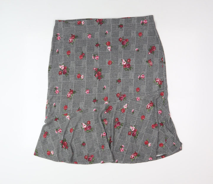 Bonmarché Women's Multicoloured Floral Flare Skirt Size 18