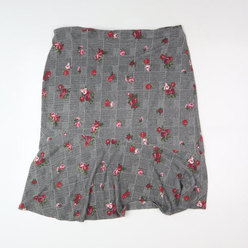 Bonmarché Women's Multicoloured Floral Flare Skirt Size 18