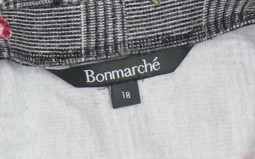 Bonmarché Women's Multicoloured Floral Flare Skirt Size 18