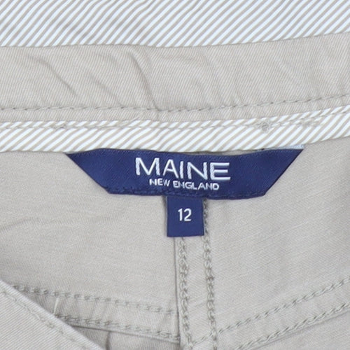 Maine New England Beige Women's Straight Trousers Size 12