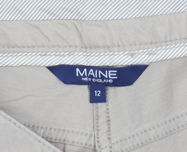 Maine New England Beige Women's Straight Trousers Size 12