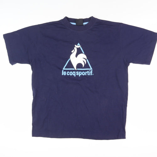Le Coq Sportif Men's Blue Medium Graphic T-Shirt