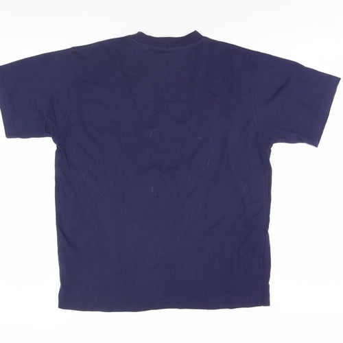 Le Coq Sportif Men's Blue Medium Graphic T-Shirt